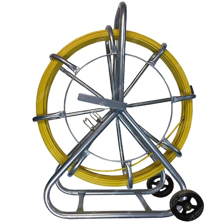 Coated Fiberglass Duct Rodder With Cage And Wheel Stand- 500ft